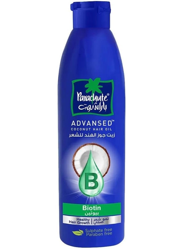باراشوت أدفانسد زيت جوز الهند مع بيوتين | يعزز نمو الشعر الصحي، يقلل التساقط، يقوي الشعر ويغذيه بعمق | خالي من البارابين والسيليكون والسلفات - 270 مل - Image 1