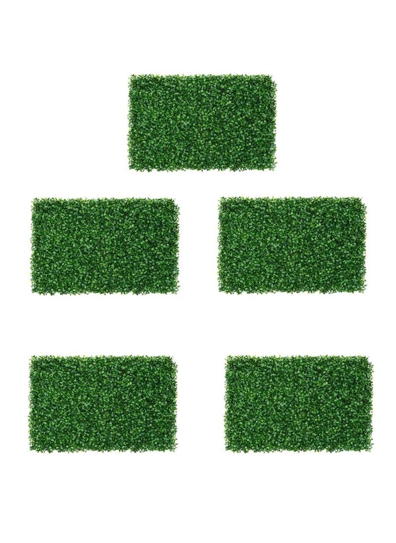 LINGWEI LINGWEI Artificial Wall Grass Panel Hedge Boxwood Panels Privacy Screen UV Protected Outdoor Indoor Use Garden Decorative Fence Backyard Home Decor 5pcs  - Image 1