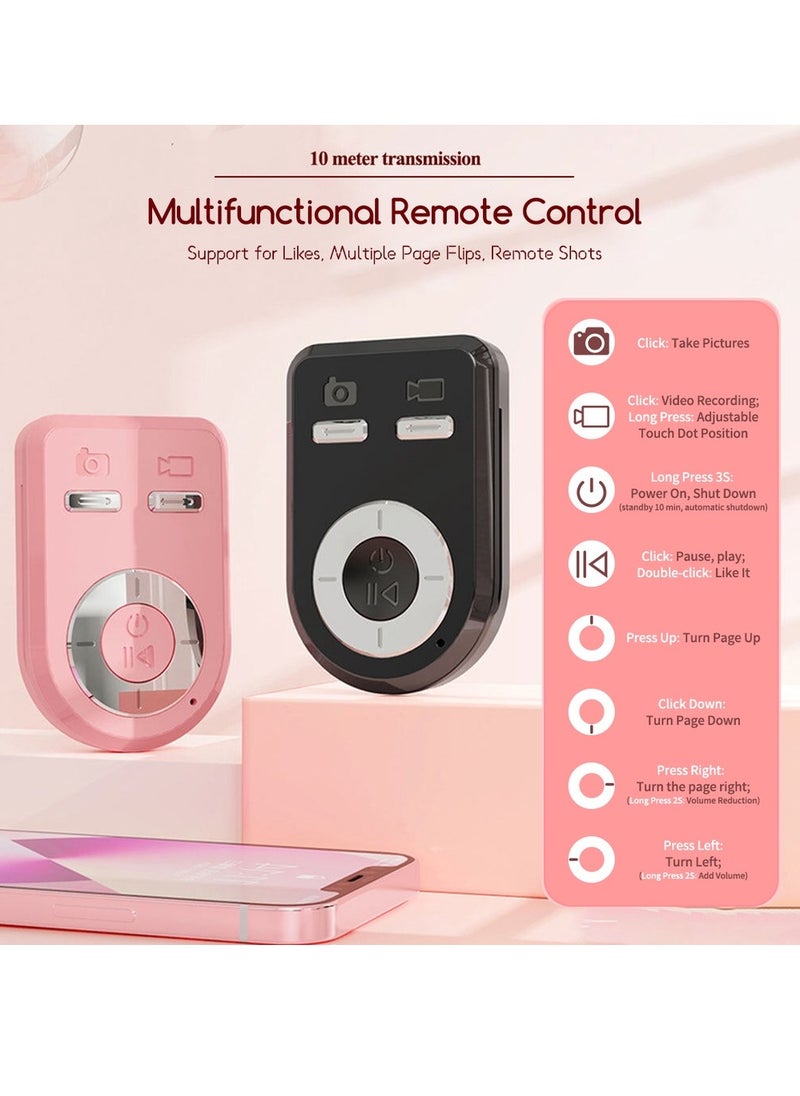 Generic - Extendable Selfie Stick with Bluetooth Wireless Remote, Pink, 1.3 Meters - Image 1