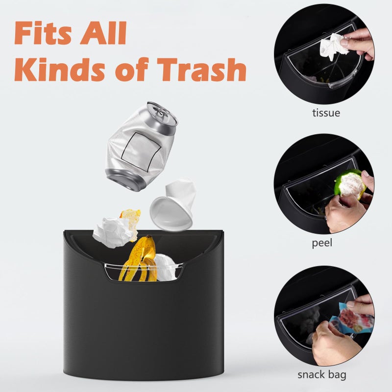 LoopTime Leakproof Car Trash Can,Mini Car Trash Bin for SUV and Truck,Small Removable Liner Garbage Can,Waterproof Automotive Trash Can for Vehicle,Home,Office,Multipurpose,Easy to Clean (Orange) - Image 5