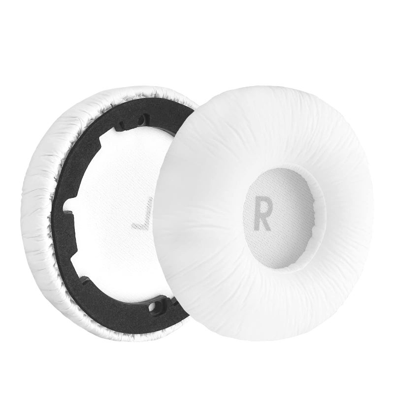 Geekria Geekria QuickFit Leatherette Replacement Ear Pads for JBL T600BTNC, Tune 600BTNC Headphones Ear Cushions, Repair Parts (White)  - Image 2