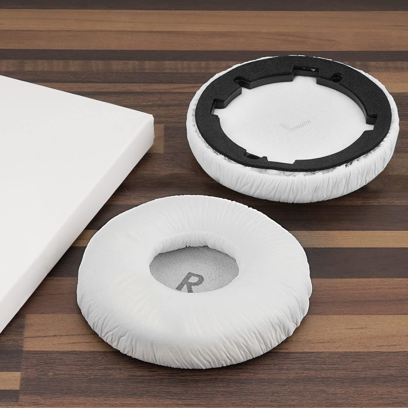 Geekria Geekria QuickFit Leatherette Replacement Ear Pads for JBL T600BTNC, Tune 600BTNC Headphones Ear Cushions, Repair Parts (White)  - Image 4