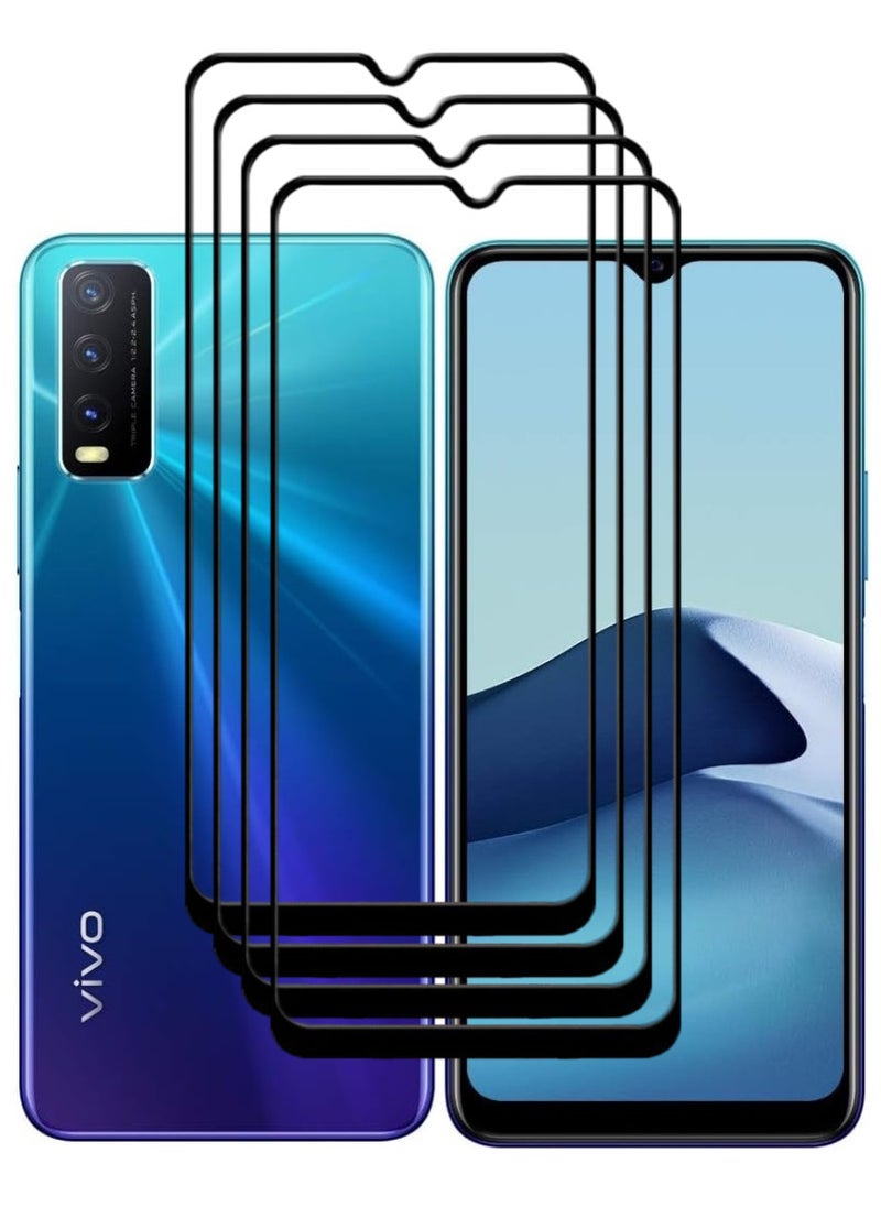 ACLIX 4 Pieces Antistatic ESD Dustproof Premium Quality High Definition Tempered Glass Screen Protector Designed For vivo Y20 - Image 1
