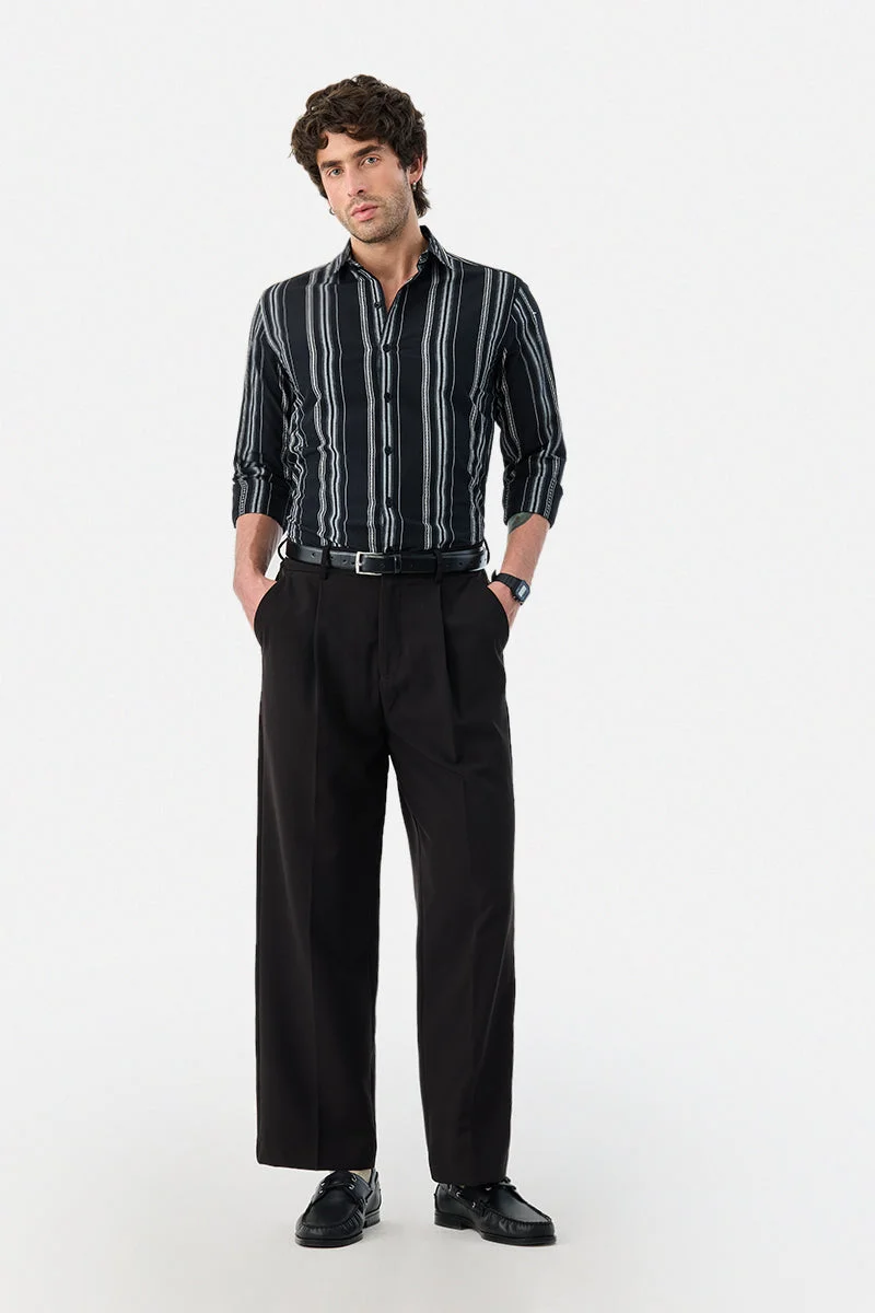 سنيتش قميص مخطط بقصة ضيقة