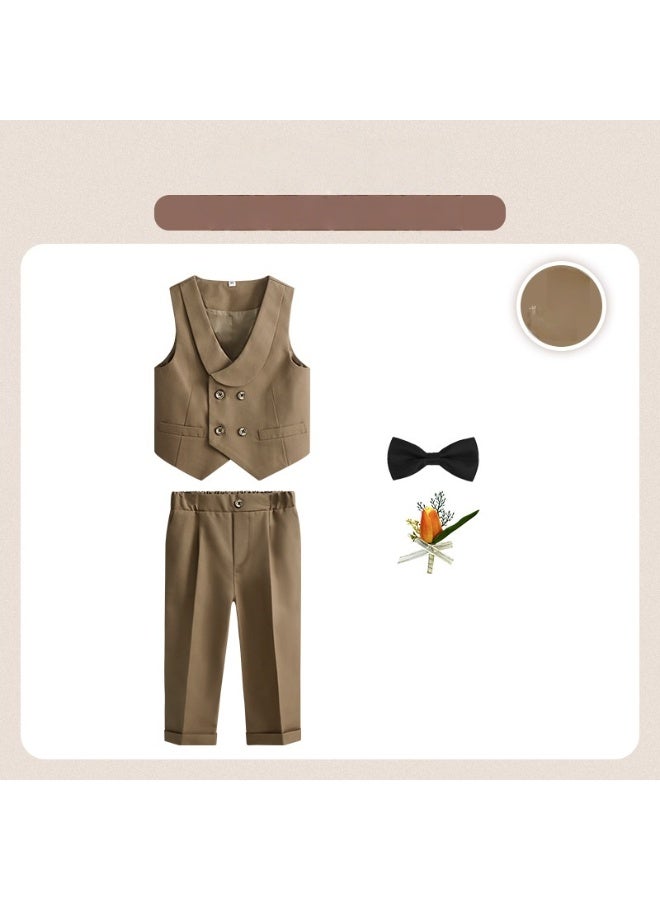 Shougu Boys' Fashionable Suit Vest Set - Image 1