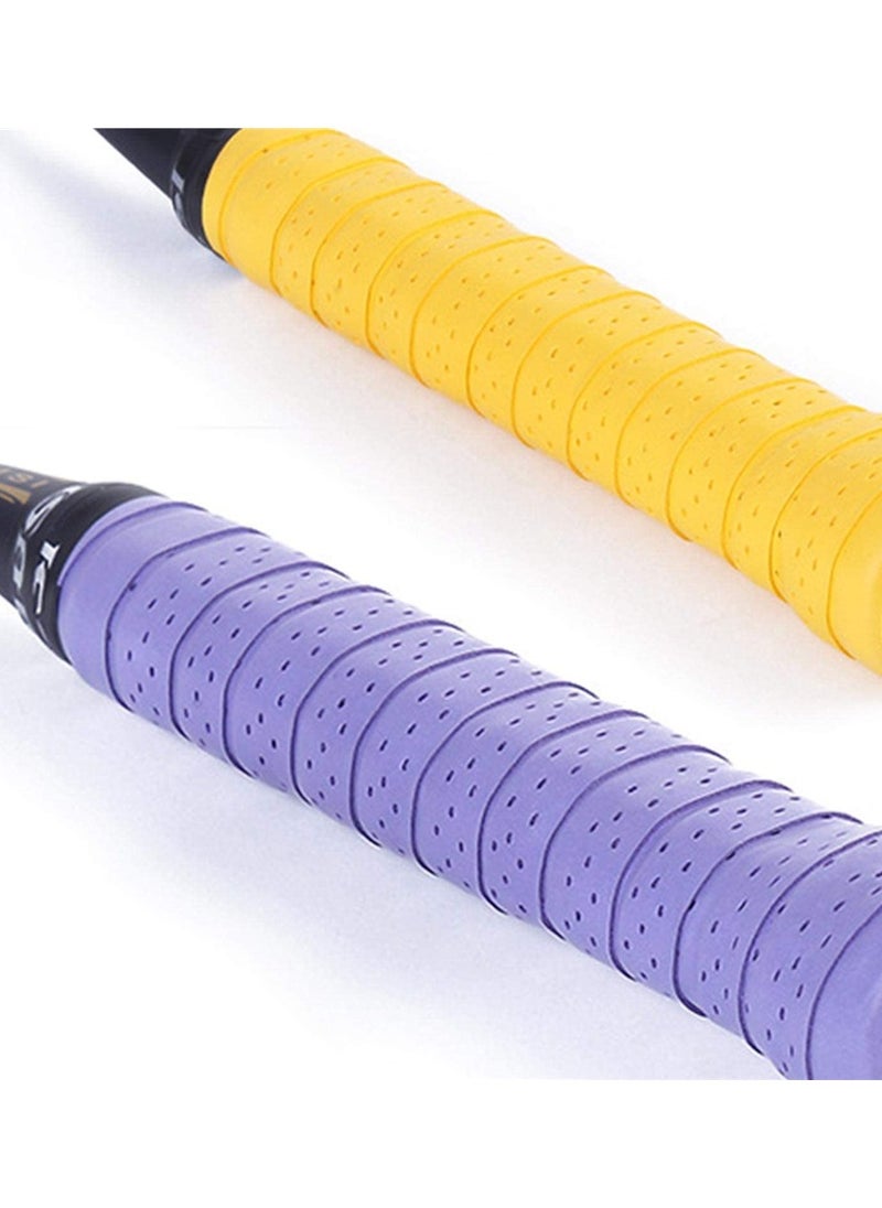 Generic - 6 Pcs Racket Over Grip Tape - Tennis & Badminton Replacement Grip, Bicycle Handle Strap, 3 Colors, Strong Sweat Absorption & Anti-Slip for Squash Racket - Image 1