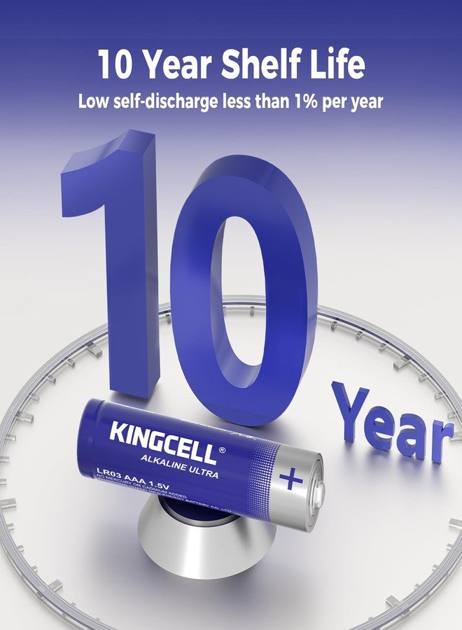 KINGCELL AAA Batteries 36 Count Pack, 1.5V Triple A Batteries with 10 Years Shelf Life, High Performance Alkaline AAA Batteries for TV Remote, Clock, Gaming Controller, Kids Toy - Image 3