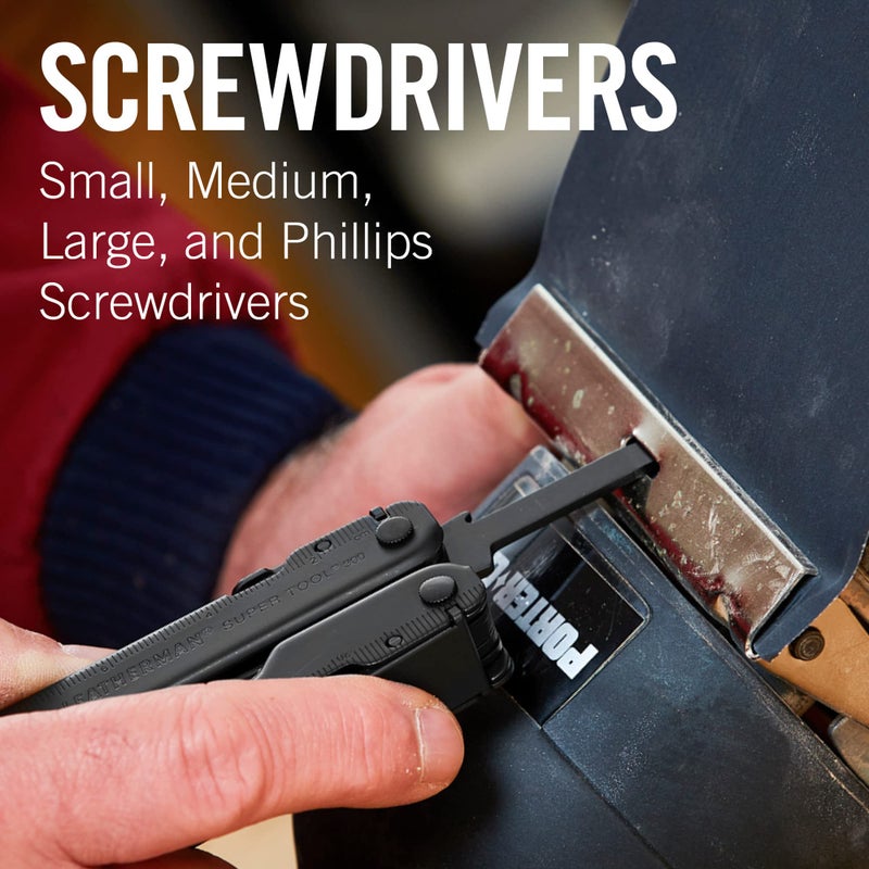 LEATHERMAN, Super Tool 300 Multitool with Premium Replaceable Wire Cutters and Saw, Black with MOLLE Sheath - Image 4