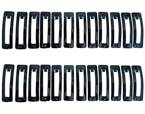 HP HIGH PROFILE Tic Tac Hair Clips Made As Korea_Korean and Hair Accessories for Women and Girls, 24 Pcs (Pack of 2) Black Glossy and Matte - Image 4