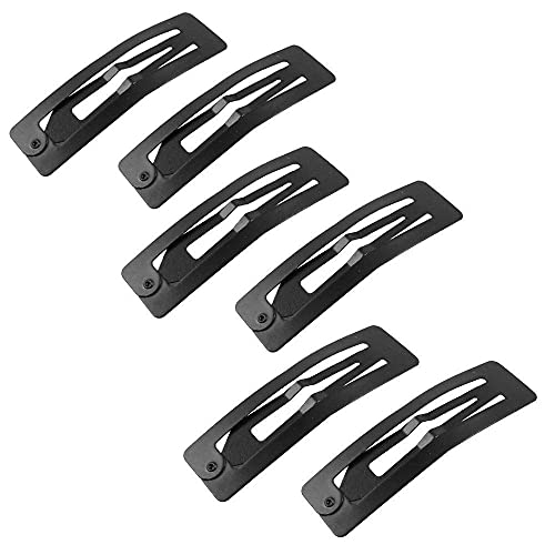 HP HIGH PROFILE Tic Tac Hair Clips Made As Korea_Korean and Hair Accessories for Women and Girls, 24 Pcs (Pack of 2) Black Glossy and Matte - Image 2