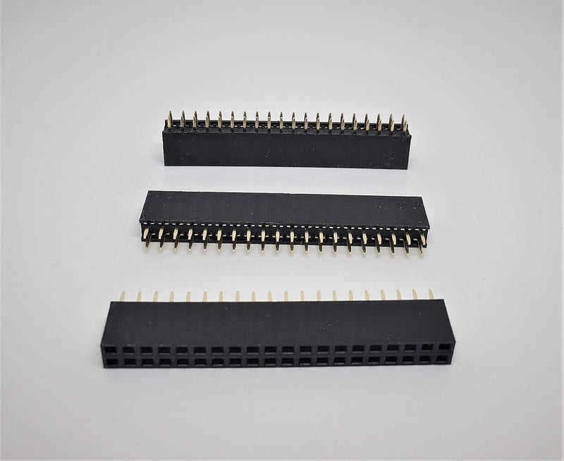 Connectors Pro 25-Pack 40P 2.54mm 0.1" Pitch PCB Female Pin Headers 2x20 Dual Rows - Image 1