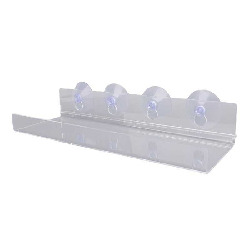 Window Plant Shelf: 2 Pack 12 Inch 5mm Clear Acrylic - 1 Inch Anti-Fall Edge Suction Cup Shelf for Indoor Garden, Bathroom Storage, Kitchen Organization - Image 3