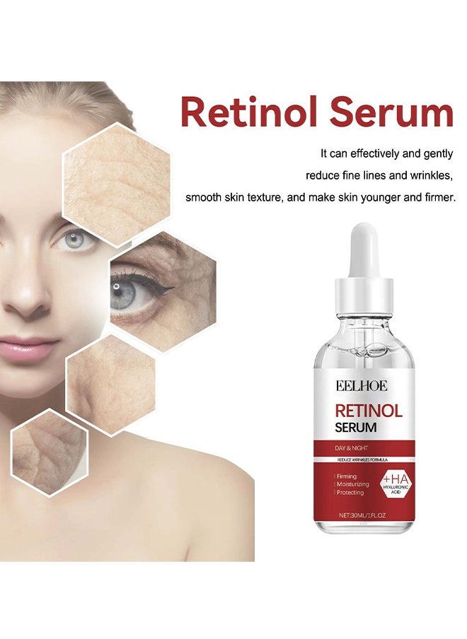 EELHOE Retinol Serum - Retinol Face Serum For Anti Wrinkle, Dark Spot Serum For Brightening And Rejuvenating Skin - Hyaluronic Acid Serum With Retinol & Hydrolyzed Collagen, Anti Aging, Moisturize 30ml  - Image 3