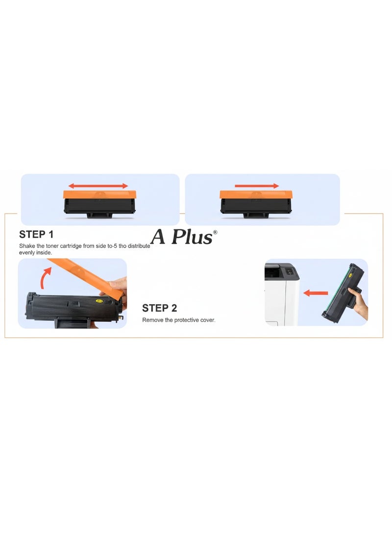A PLUS APlus Compatible 107A W1107A Black 3 Pieces Toner Cartridge for HP Laser 107a, 107w, MFP 135a, 135w, 135nw, 137fnw - Image 3