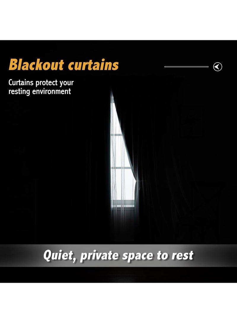 YQbest Blackout with White Lace Sheer Elegant Layered Curtains,Curtain Panels Mix and Match Thermal Insulated Blackout Curtain for Bedroom and Living Room 2 Panels (green 150 * 270cm)  - Image 4