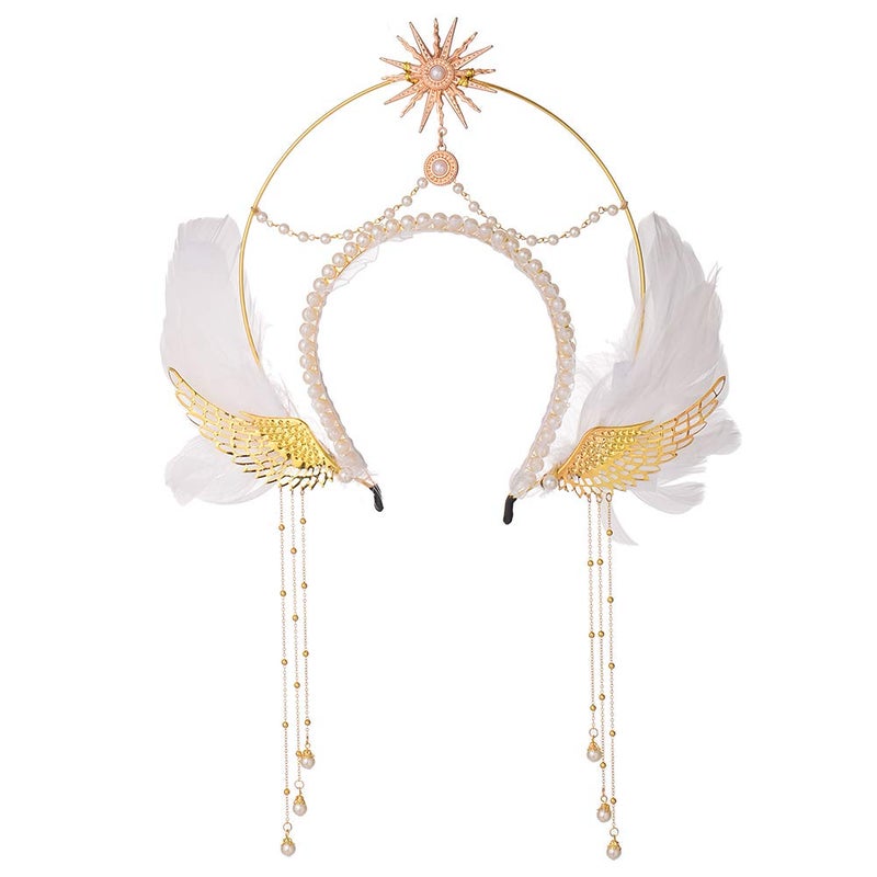 BLESSUME Halo Crown Mary Goddess Headband Women's Halloween Costume Goddess Headpiece (Style 17) - Image 1