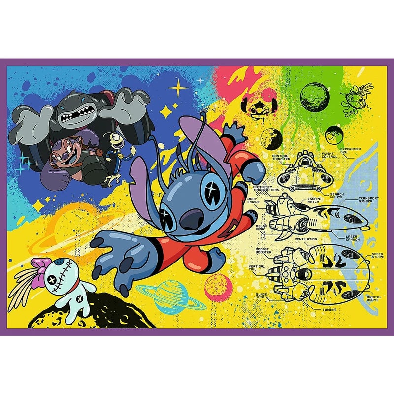 Trefl - Disney Amazing Stitch Puzzle 4x250 Pieces - 13311 - Image 5