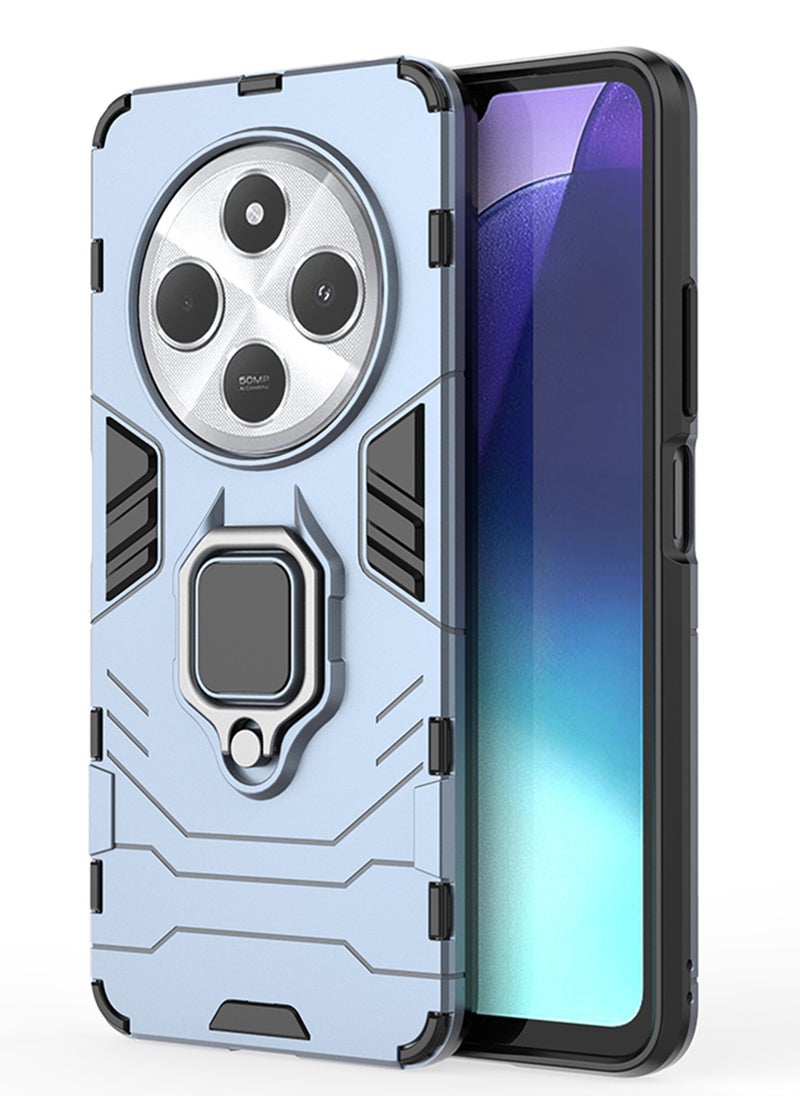 Generic Case for Xiaomi Redmi 14C 4G / Poco C75 with Kickstand, PC+TPU Dual-Layer,Blue  - Image 1