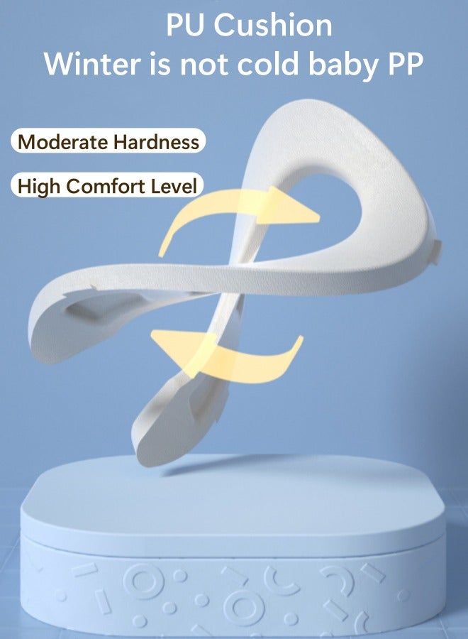 Optico Potty Training Seat, Cute Panda Training Potty System Non-Slip Potty Training Toilet with Splash Guard Kids Potty Chair Toddler Potty Trainer with Drawer-Type Urinal for Toddlers Boys Girls (Black + White) - Image 5