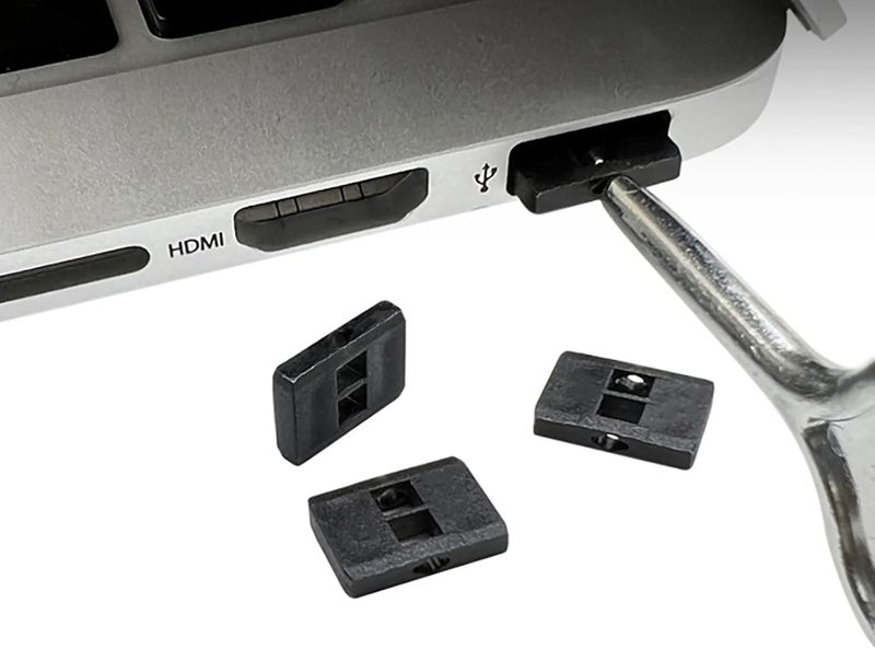 10 قطع من مانعات منافذ USB مزودة بقفل مفتاحي لحماية البيانات ومنع الوصول غير المصرح به، مع قفل USB A قابل للإزالة لأجهزة الكمبيوتر واللابتوب - Image 2