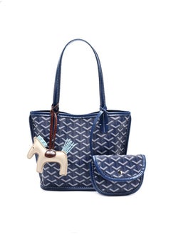 Goyard EMO Dog Tooth Bag Women's Fashion Versatile Travel Bag Handbag Small Commuter Shopping Bag Tote Bag Paired with Small Bag Pony Pendant Random Color 22cm * 21cm * 12cm