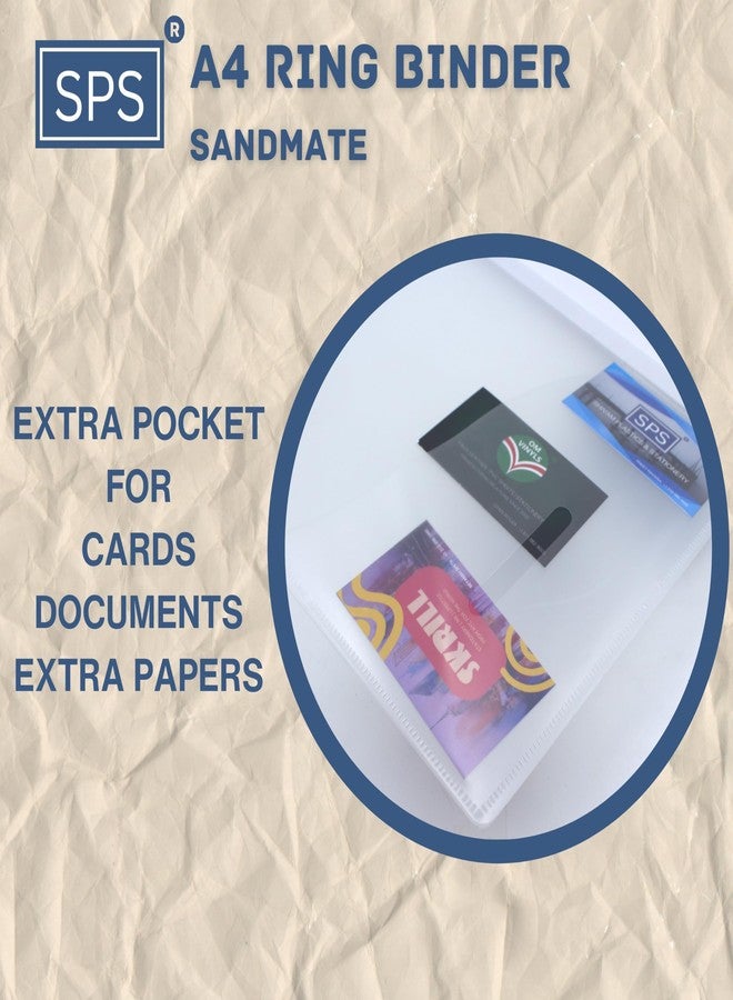 اس بي اس ملف SPS بحجم A4 ذو حلقات ثنائية الأبعاد، ملف مكتبي للشهادات والمستندات، غير لامع - عبوة من قطعتين - Image 2