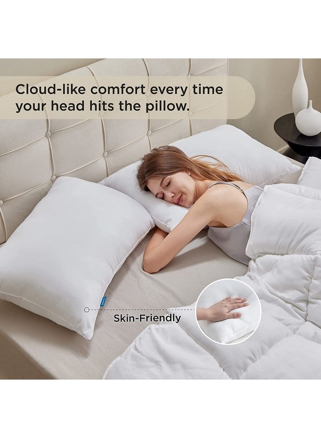 Bedsure Bedsure Pillows Standard Size Set of 2 - Standard Size Bed Pillows 2 Pack Premium Down Alternative Hotel Pillows Set of 2- Soft and Supportive Dorm Pillows for Side and Back Sleeper  - Image 3