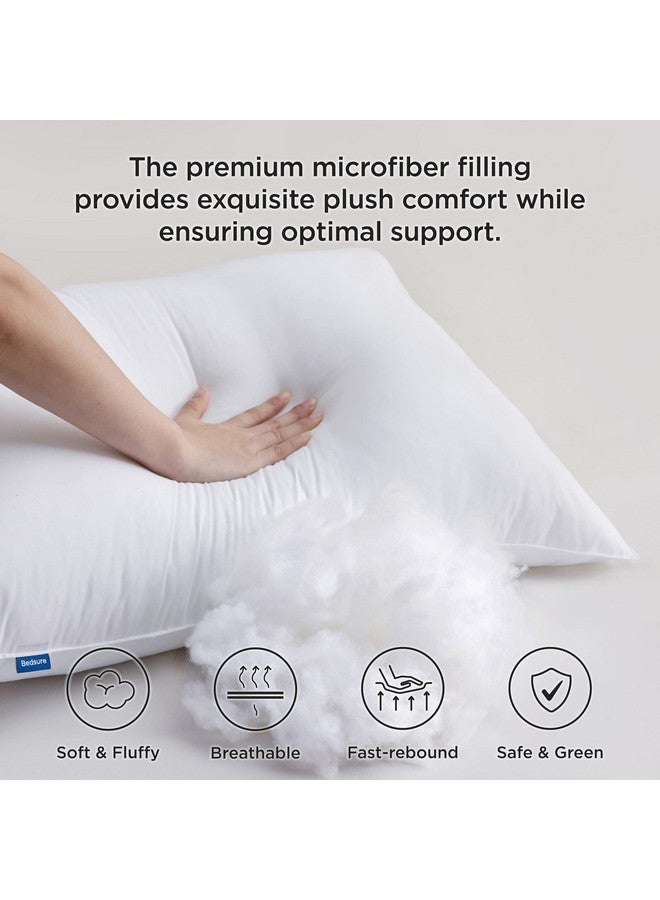 Bedsure Bedsure Pillows Standard Size Set of 2 - Standard Size Bed Pillows 2 Pack Premium Down Alternative Hotel Pillows Set of 2- Soft and Supportive Dorm Pillows for Side and Back Sleeper  - Image 2