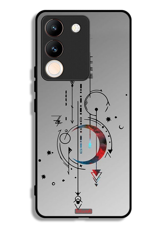 Tolwak vivo V29e Protective Case Cover Moon And Arrows Art Pattern - Image 1