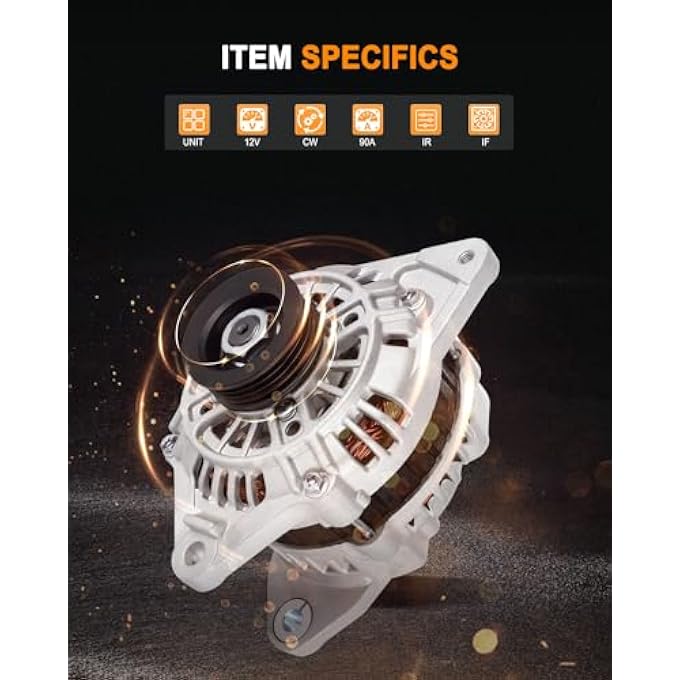 ASAPE New Alternator Fit for 2002-2004 for Mitsubishi Lancer 2.0L 1998-2002 for Mitsubishi Mirage 1.8L, Replace OE 13787 - Image 2