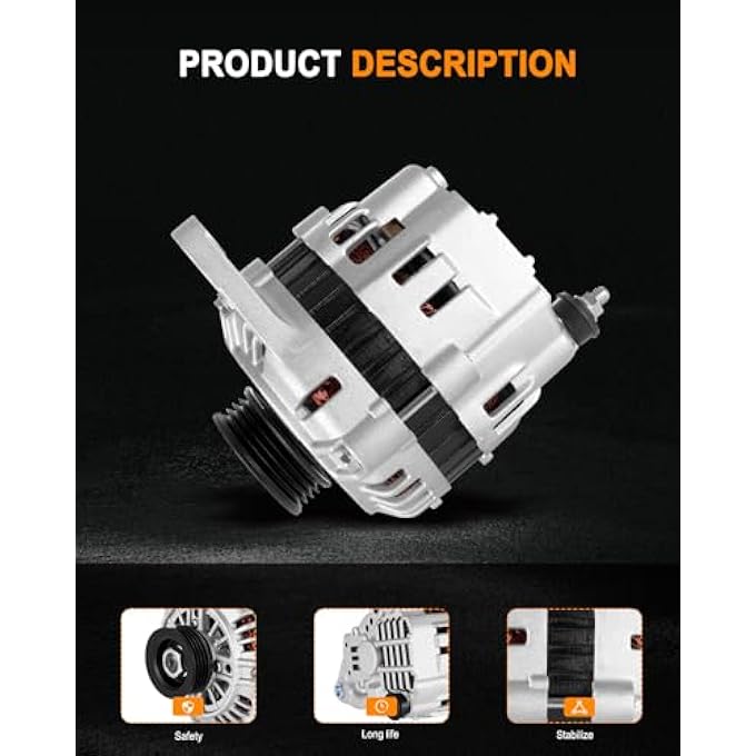 ASAPE New Alternator Fit for 2002-2004 for Mitsubishi Lancer 2.0L 1998-2002 for Mitsubishi Mirage 1.8L, Replace OE 13787 - Image 4