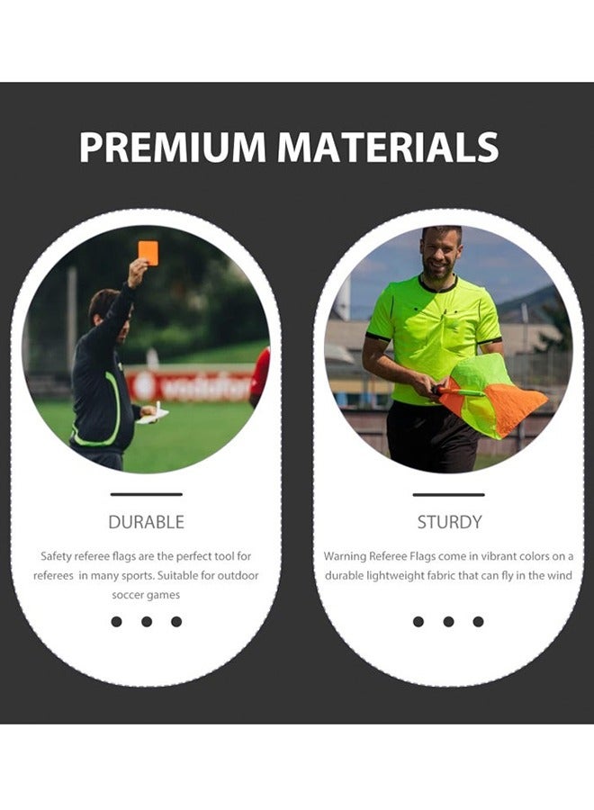 Generic Race Conducting Flags Set Referee Flag Whistle with Lanyard Soccer Red Yellow Cards Notebook and Pencil for Sports Basketball  - Image 5