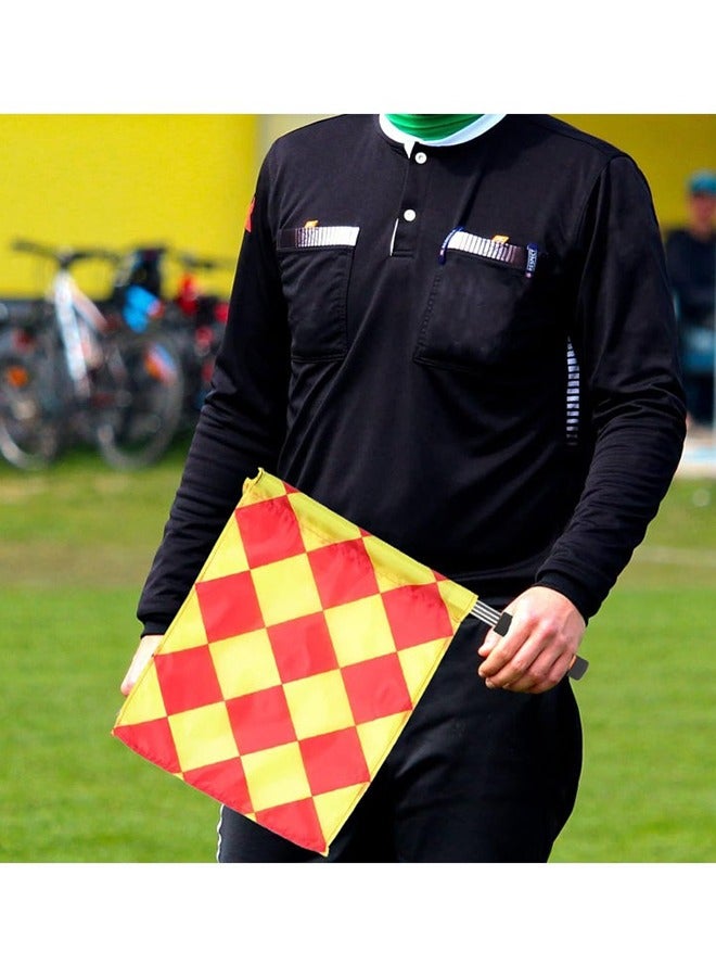 Generic Race Conducting Flags Set Referee Flag Whistle with Lanyard Soccer Red Yellow Cards Notebook and Pencil for Sports Basketball  - Image 3