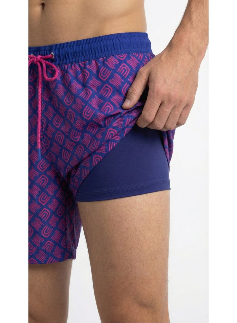 Cetus Board Short Elements - Junior (Purple/Pink) - Image 1