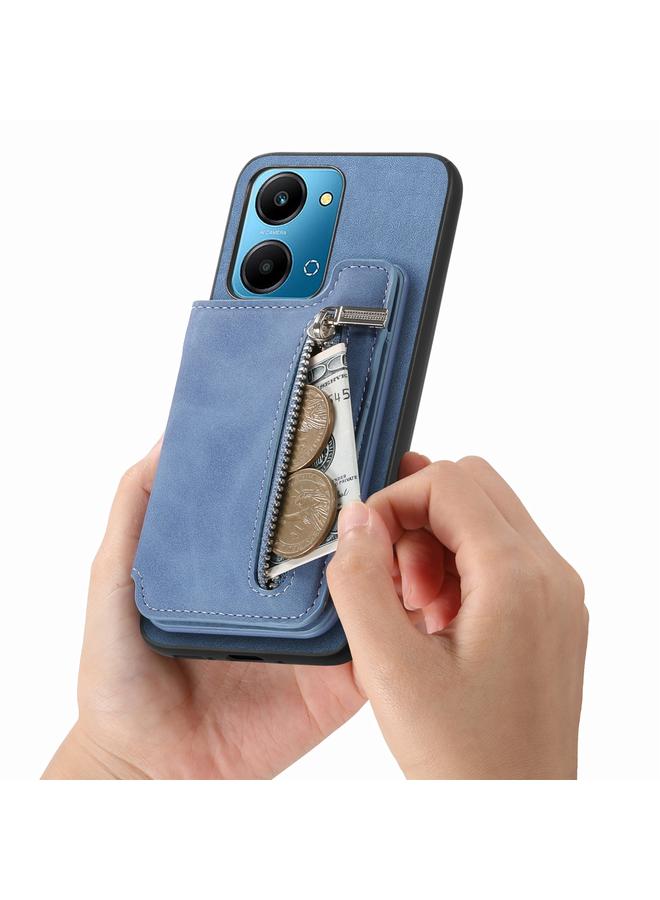 S-TOP Case For Honor 100 Retro MagSafe Zipper Wallet Card Bag Back Phone Case - Image 5