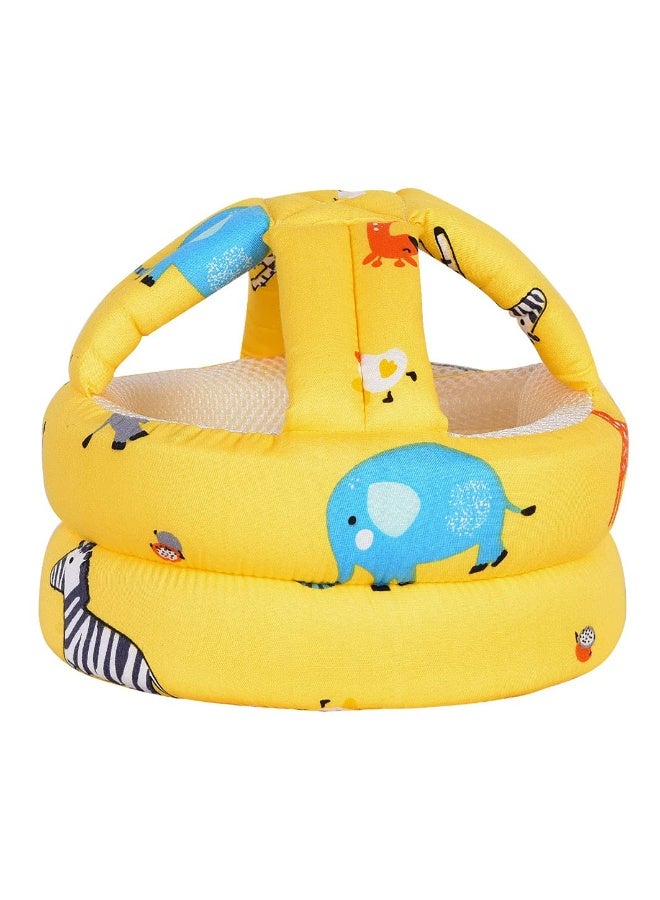 Umtiti Baby Adjustable Helmet, Lightweight and Soft, Great for Baby Learning to Walk and Crawl. Zoo,Yellow - Image 1