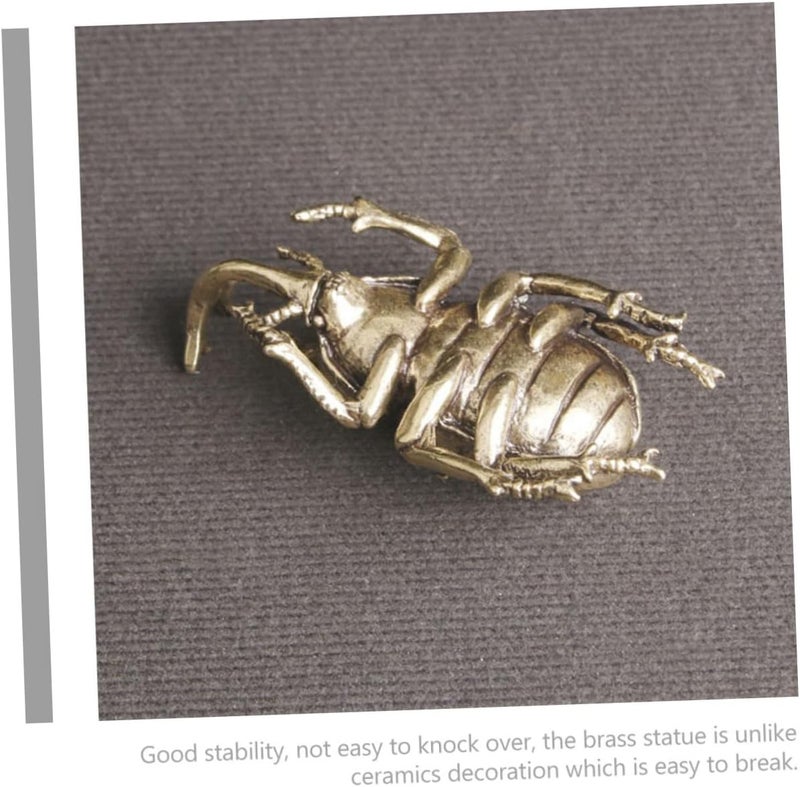 klarako 2pcs Mini Antique Photo Statue Feng Shui Beetle Sculpture Home Prop Learning Dashboard Figurines Collectible Decor Kid Tabletop Animal Insecet Decorations Table Vintage - Image 2