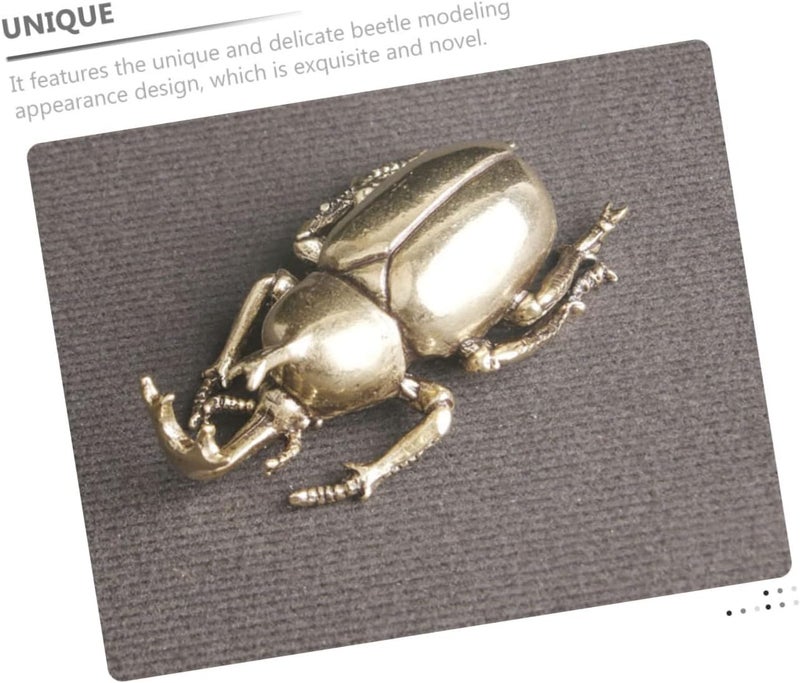 klarako 2pcs Mini Antique Photo Statue Feng Shui Beetle Sculpture Home Prop Learning Dashboard Figurines Collectible Decor Kid Tabletop Animal Insecet Decorations Table Vintage - Image 4