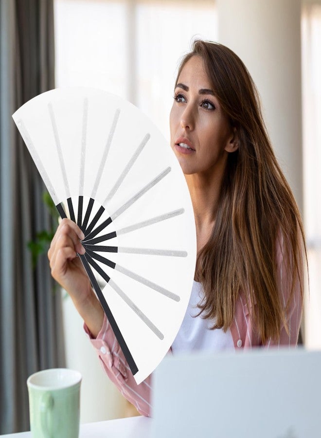 CYUXING 3Pcs Sublimation Folding Fan, Sublimation Fans Blank Foldable Customized DIY Making Kit, Good Size Suitable for Dance Engagement Wedding Interior Decoration - Image 5