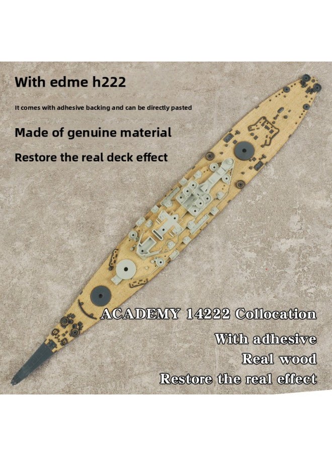 Generic - ACADEMY 14222 Wooden Deck With Anchor Chain With Adhesive Back Assembled Model Upgrade Ship Modification 1/700-Color:Wooden Deck + Anchor Chain - Image 1