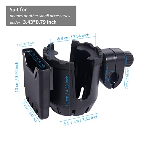 EASICOZI Microphone Stand Cup Holder with Phone Holder, Universal 2-in-1 Drink Bottle Holder for Music Mic Stand - Image 2