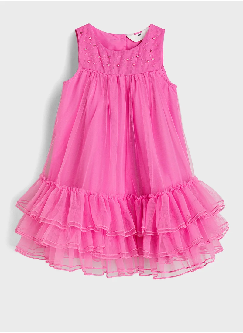 اتش اند ام Bead-Detail Tulle Dress