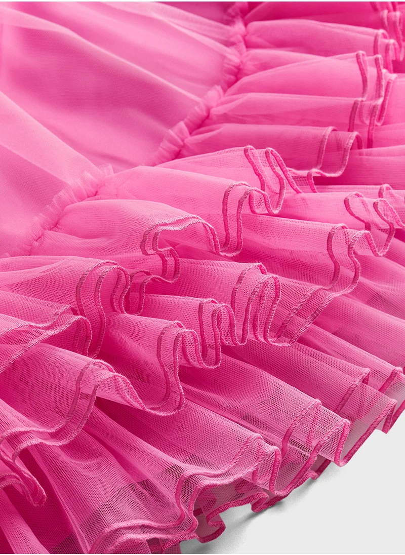 اتش اند ام Bead-Detail Tulle Dress