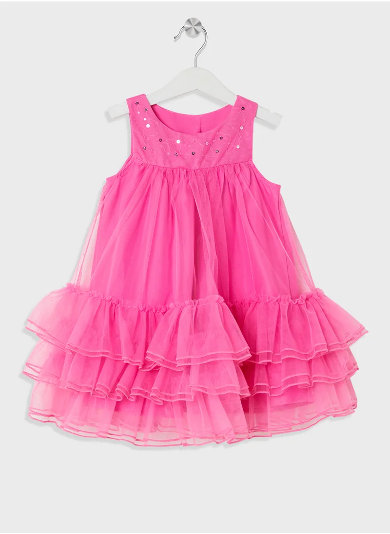 H&M Bead-Detail Tulle Dress