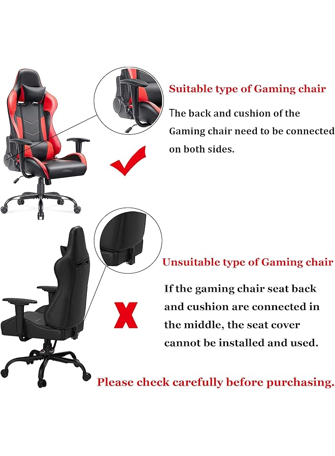 erorex Gaming Chair Covers No Chair Office Computer Chair Slipcovers Small Squares Stretch Washable Slipcovers For Armchair Game Chair Computer Boss Chair Emerald Green - Image 3