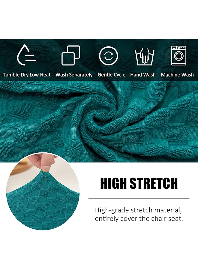 erorex Gaming Chair Covers No Chair Office Computer Chair Slipcovers Small Squares Stretch Washable Slipcovers For Armchair Game Chair Computer Boss Chair Emerald Green - Image 5