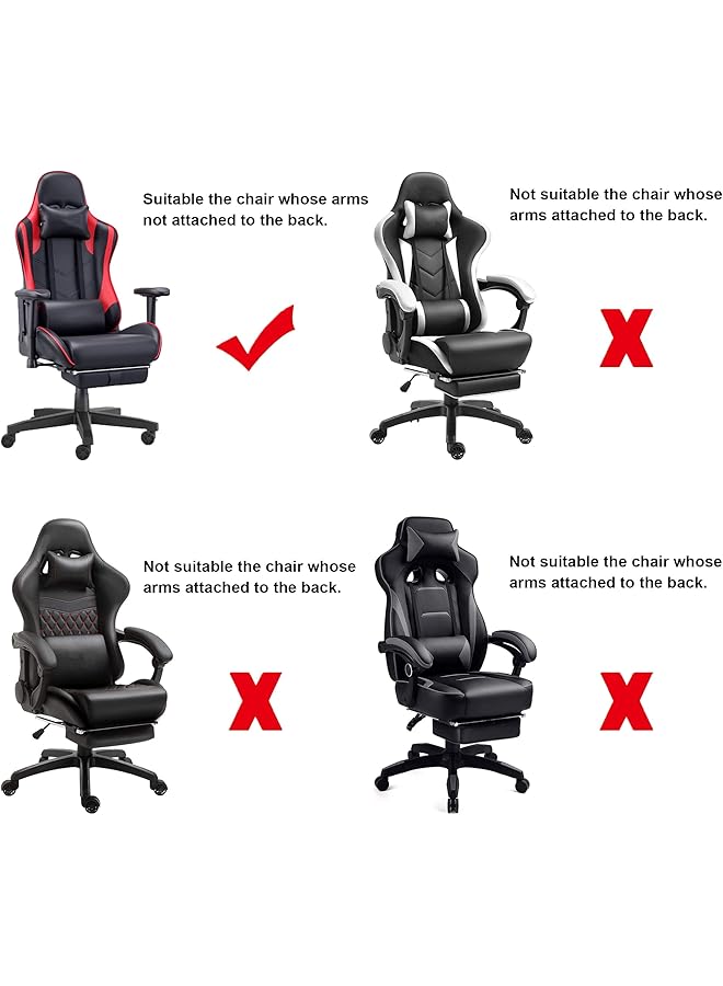 erorex Gaming Chair Covers No Chair Office Computer Chair Slipcovers Small Squares Stretch Washable Slipcovers For Armchair Game Chair Computer Boss Chair Emerald Green - Image 4