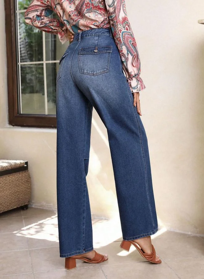 Kotty Kotty High Rise Low Fade Straight Fit Jeans