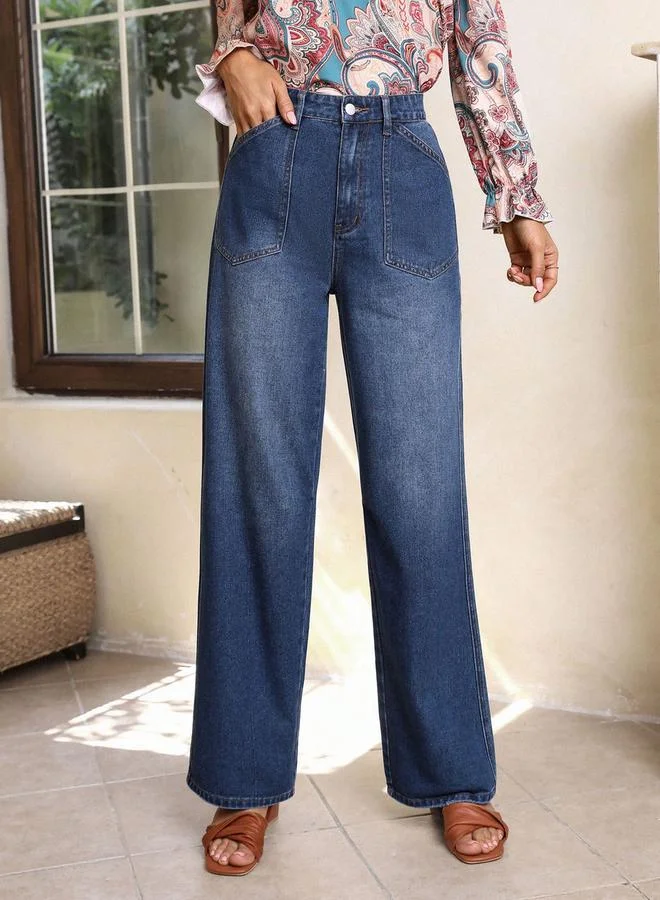 Kotty Kotty High Rise Low Fade Straight Fit Jeans