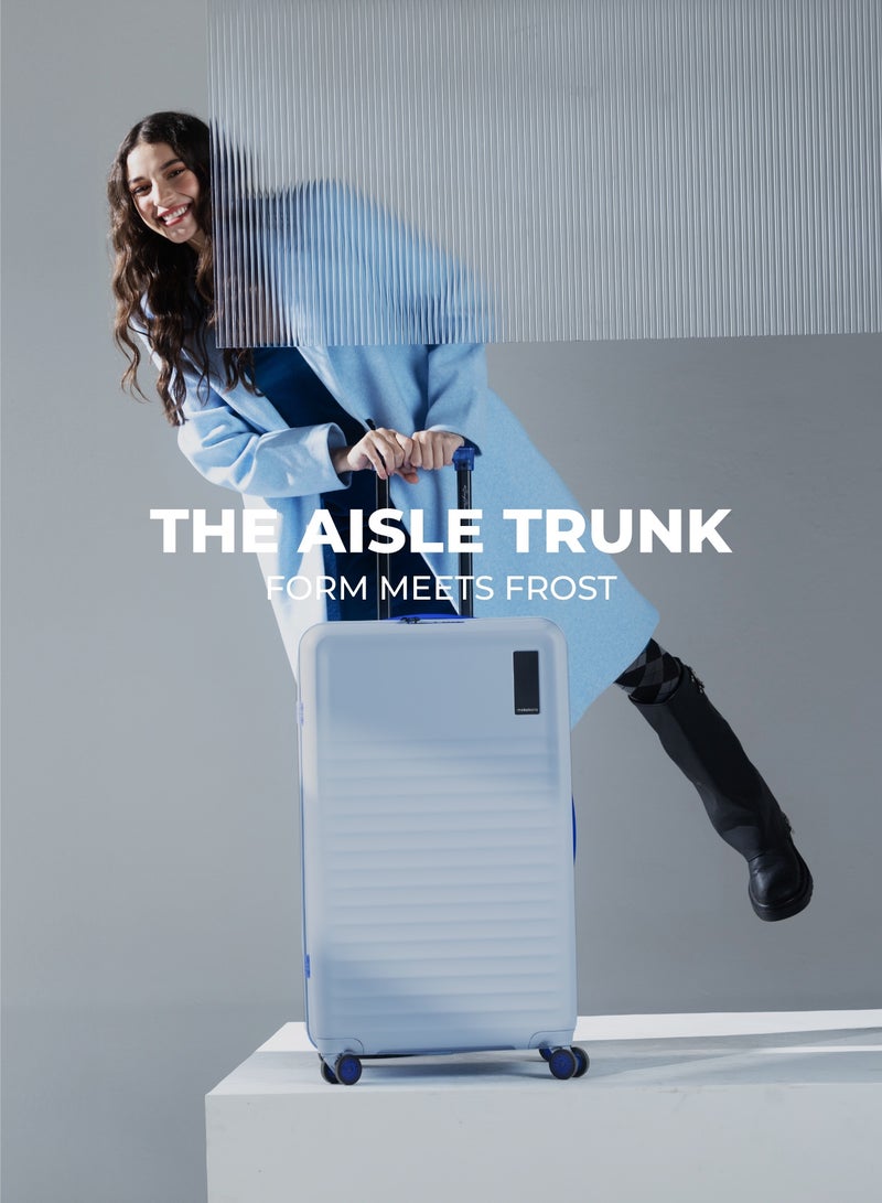 Mokobara The Aisle Trunk Check-In Large Luggage - Durable Polycarbonate Material | Shy Blue, Light Blue - Image 2